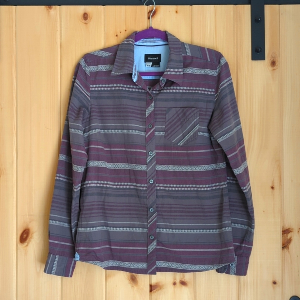 Marmot purple button down shirt